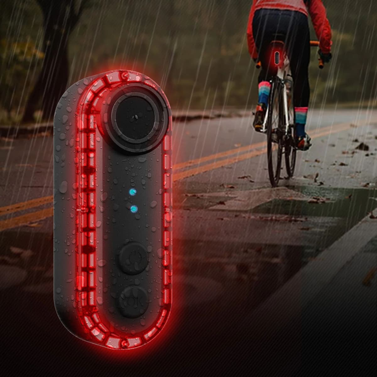 NONE Bike Camera with Tail Light 1080P HD 150 Degree Bike Camera Viewing Phone Interconnection Water Proof Bike Rear View Camera