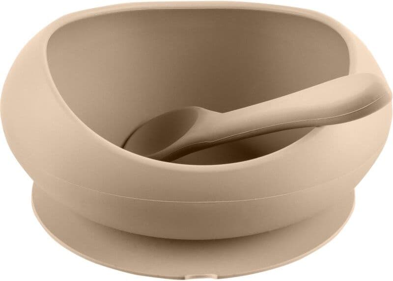 Zopa Silicone Tableware Set set de repas Sand Beige 1 pcs