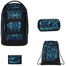 Satch Pack Caleido Blue 4tlg. Schulrucksack-Set