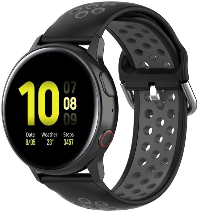 INCOVER Smartwatch Hullet Rem af Silikone (20mm) - Sort / Grå