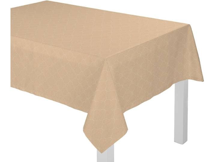 Tischdecke ADAM Indian Cortezada Light Gr. 7, beige, B:145cm L:220cm, Bio-Baumwolle, Tischdecken, Tischdecke, aus 100% Bio-Baumwolle