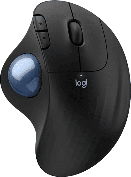 Ratón - Logitech Ergo M575S, Trackball inalámbrico, Botones personalizables, Ergonómico, 2000ppp, Clics silenciosos, 18 meses de pila, PC-Mac, Negro