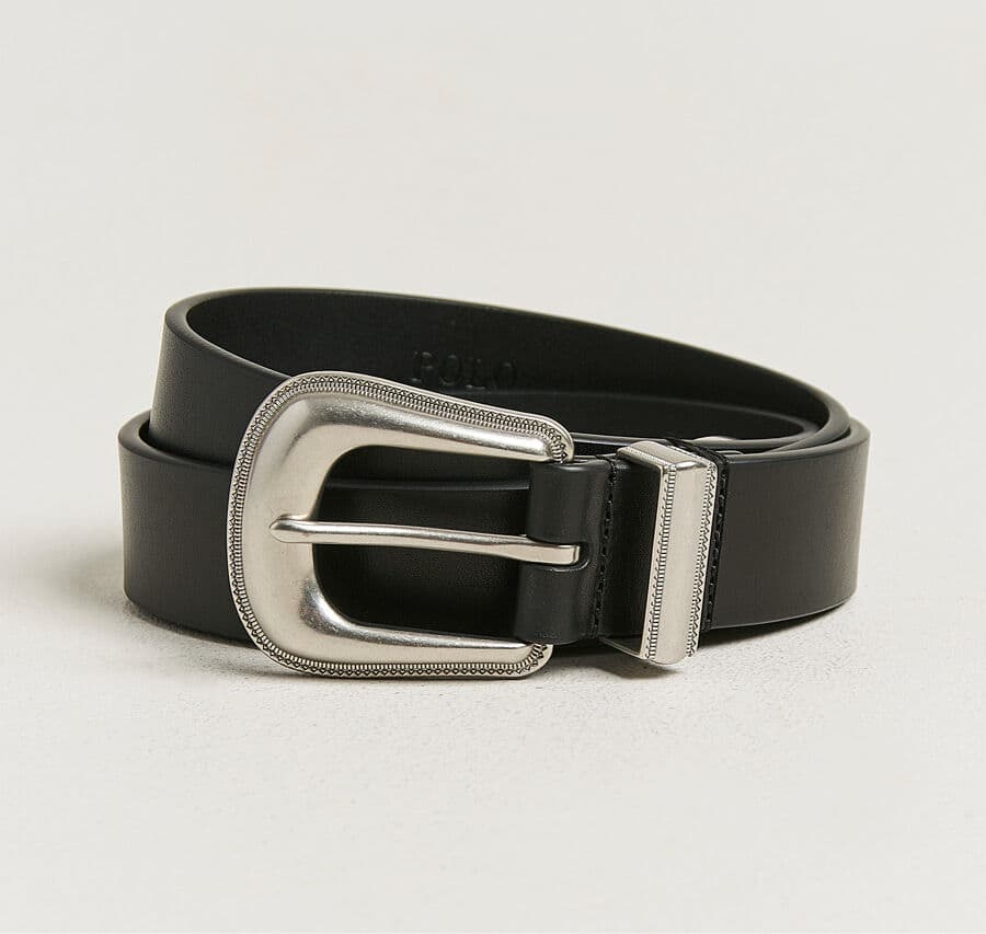 Polo Ralph Lauren Western Denim Belt Black men W32 Sort