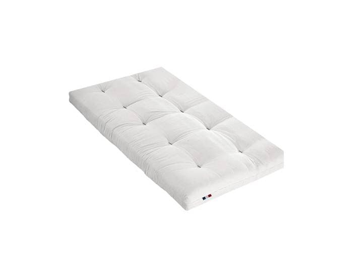 Matelas futon coeur en mousse à mémoire de forme, écru 90x190