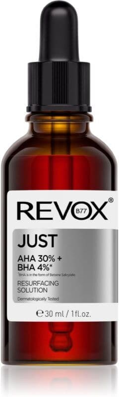 Revox B77 JUST AHA 30% + BHA 4% glättendes Peeling-Serum zur Erneuerung der Hautoberfläche 30 ml