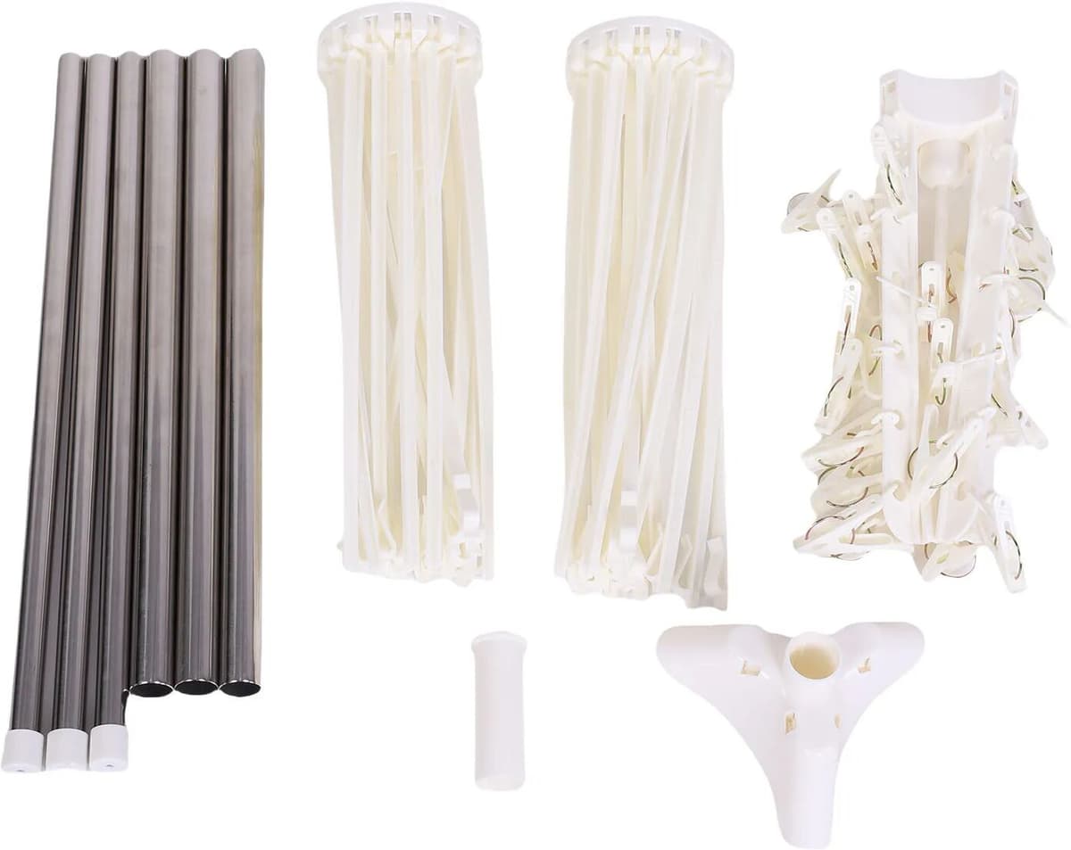 NONE Clothes Drying Rack 360 Degree Rotating Folding Design Reliable Load Bearing Stainless Steel Laundry Accessories