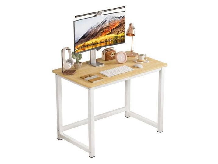 Bureau d'Ordinateur Étudiant Ergonomique Charge 100kg 100x60cm Résistante à l'Eau pour Rentrée Scolaire Chambre et Petit Espace