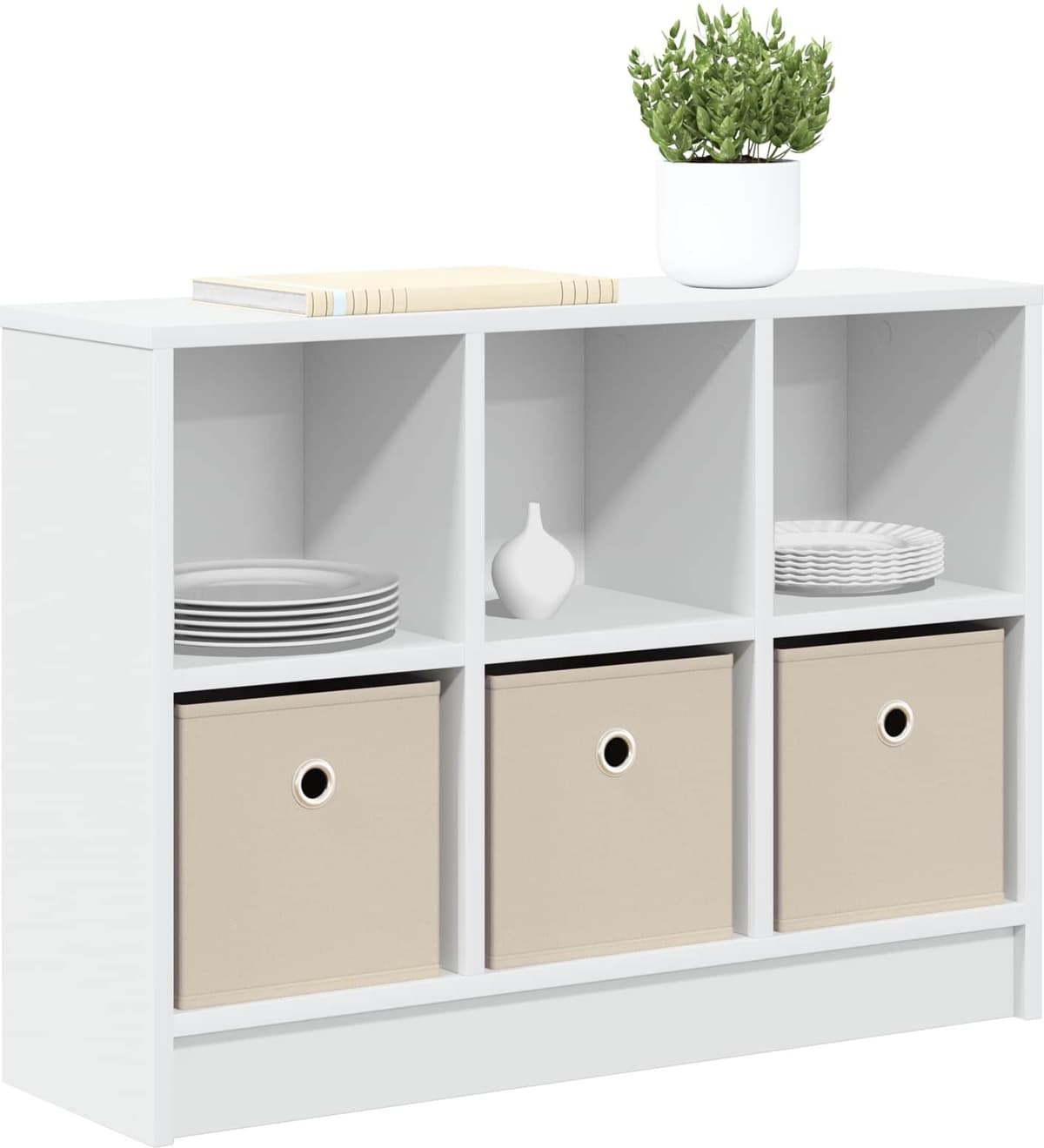 vidaXL Buffet Blanc 73,5 x 22,5 x 53,5 cm