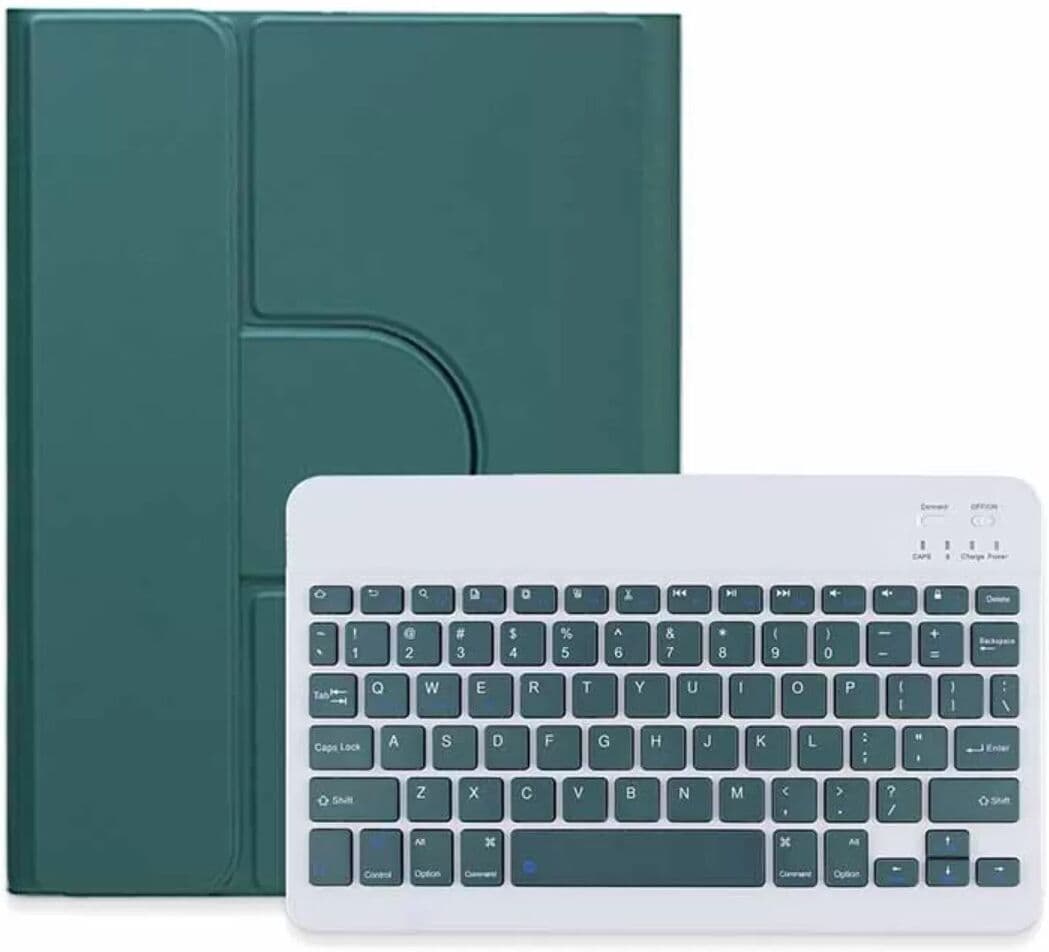 INF Dunkelgrüne Bluetooth-Tastatur Magnetic Case für iPad Air 4/Air 5 10,9 Zoll mit quadratischen Tastenkappen
