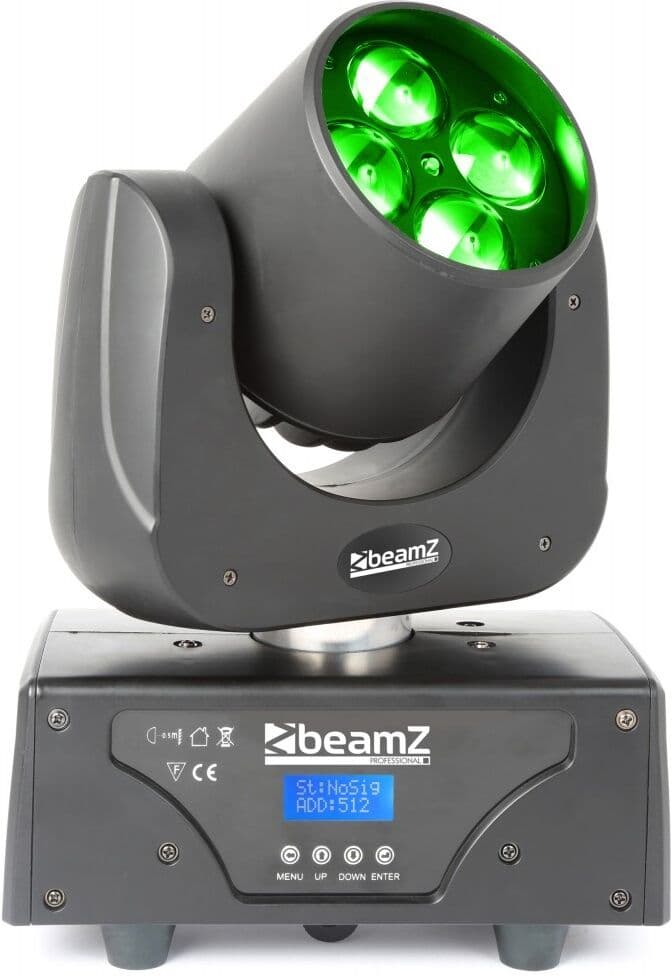 Cabeza móvil profesional LED QUAD RGBW 4 OSRAM LED x 15W DMX con lente giratoria (Razor500) - beamZ