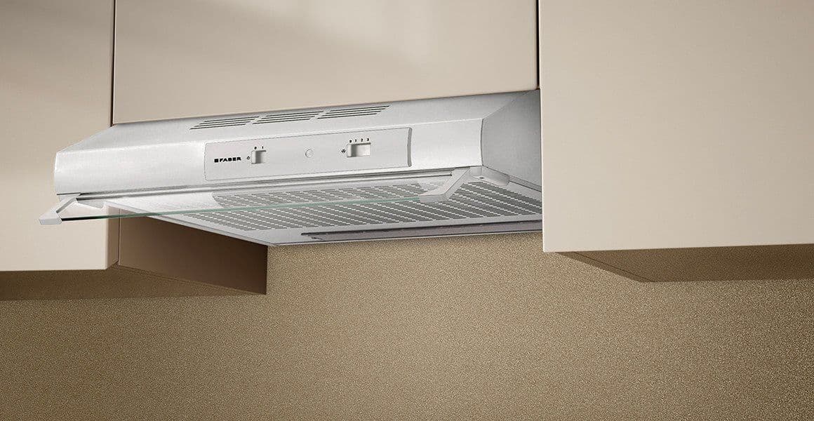 faber 300.0557.488 Cappa Cucina Aspirante Sottopensile Incasso Larghezza 90 Cm Frontalino In Vetro Colore Cappa Bianco - 300.0557.488 Tch04-741 Pluswh19a