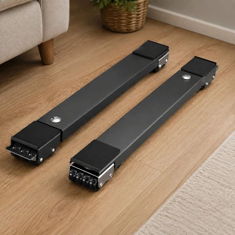 NONE Pair of Durable Adjustable Platforms Equipped with 24 Swivel Casters for Effortless Appliance Relocation