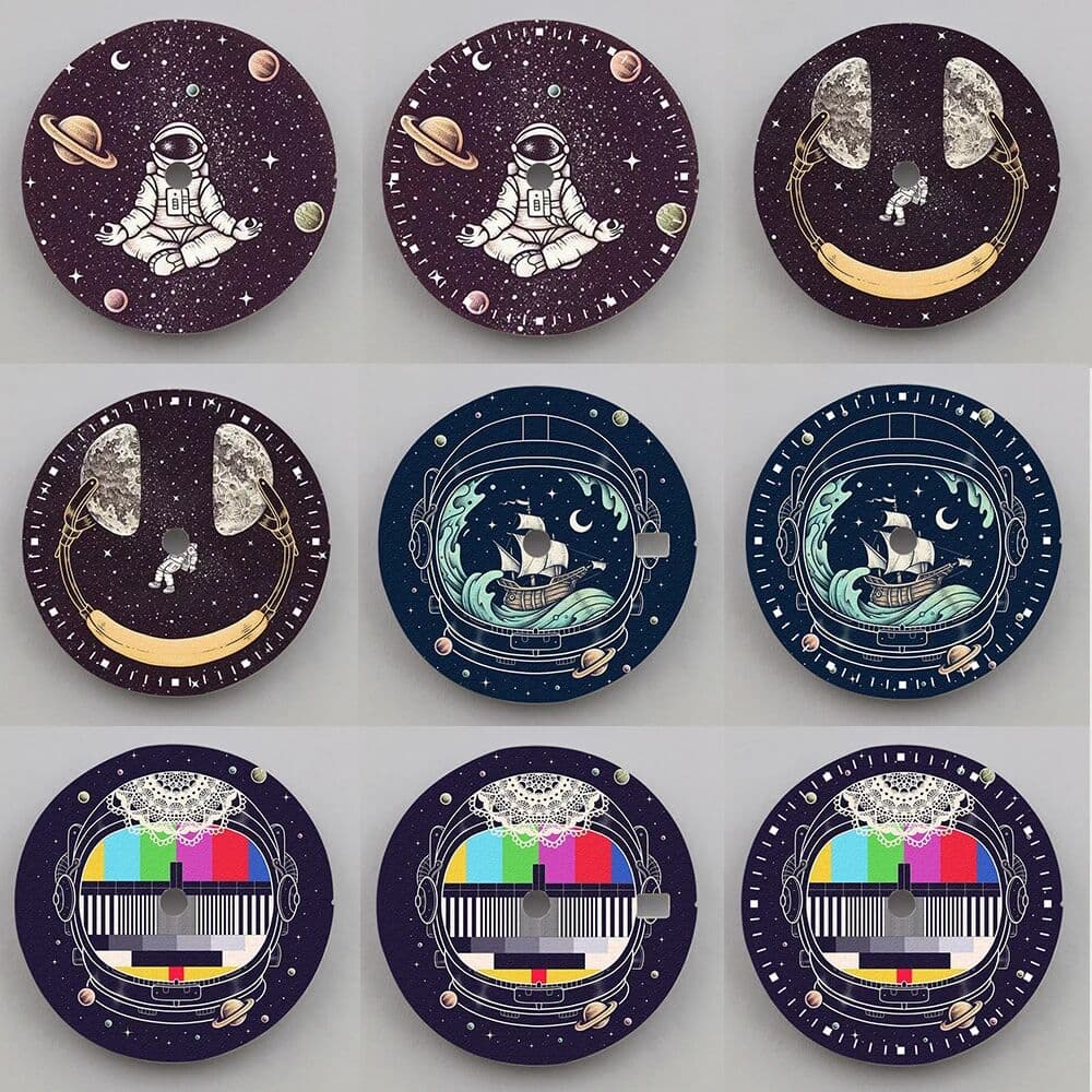 NONE 28.5mm Watch Dial nh35 Dial Custom Dial Color Printing Watch Face Suitable For NH35/36 Movement Watch Parts