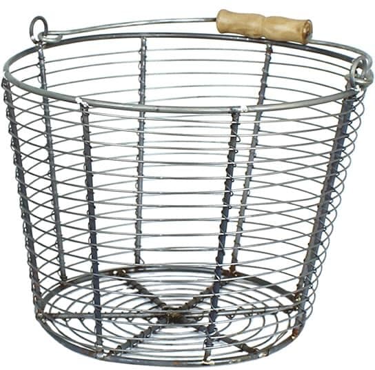 Strömshaga Trådkorg M. Handtag Konad Zink Stor