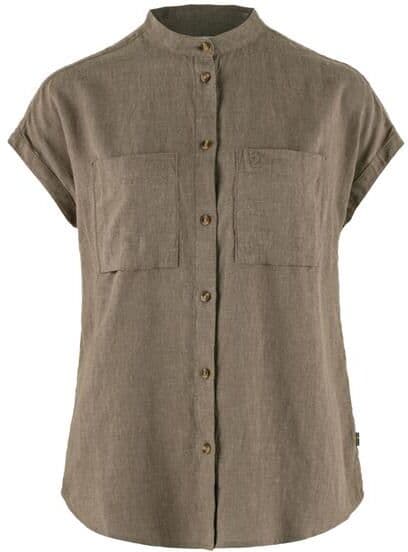 Fjällräven Övik Hemp Shirt S/S Womens, Suede Brown