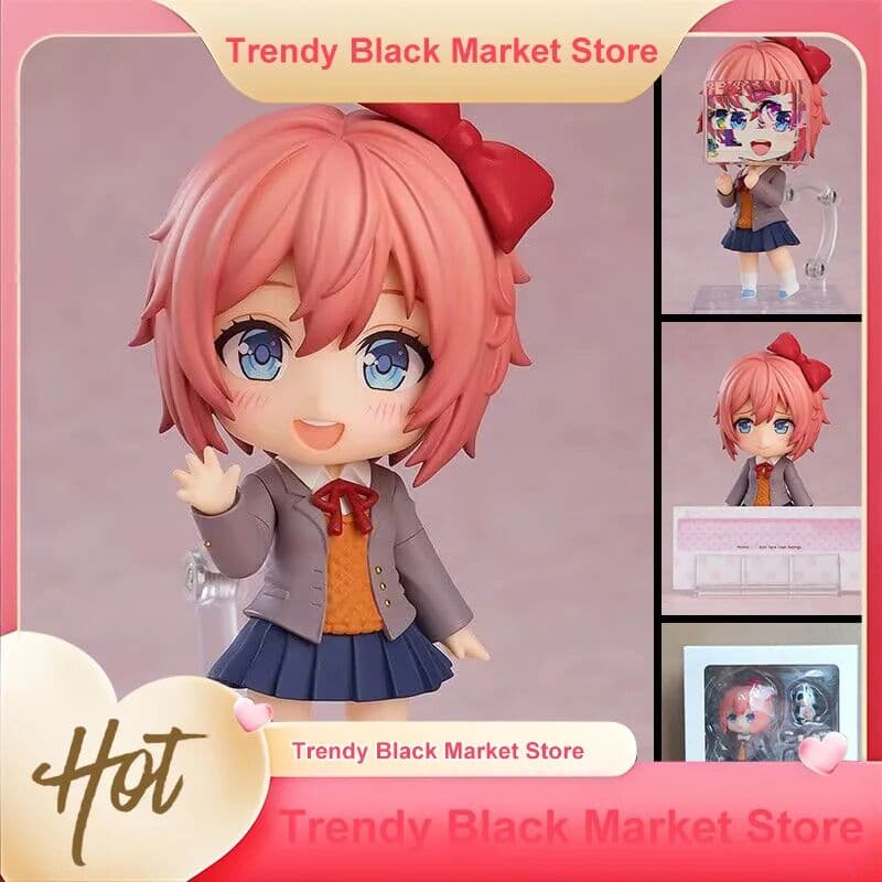 Bandai 2250 Sayori Doki Doki Literature Club Posable Changeable Face Pvc Anime Figure Collectible Model For Collectors