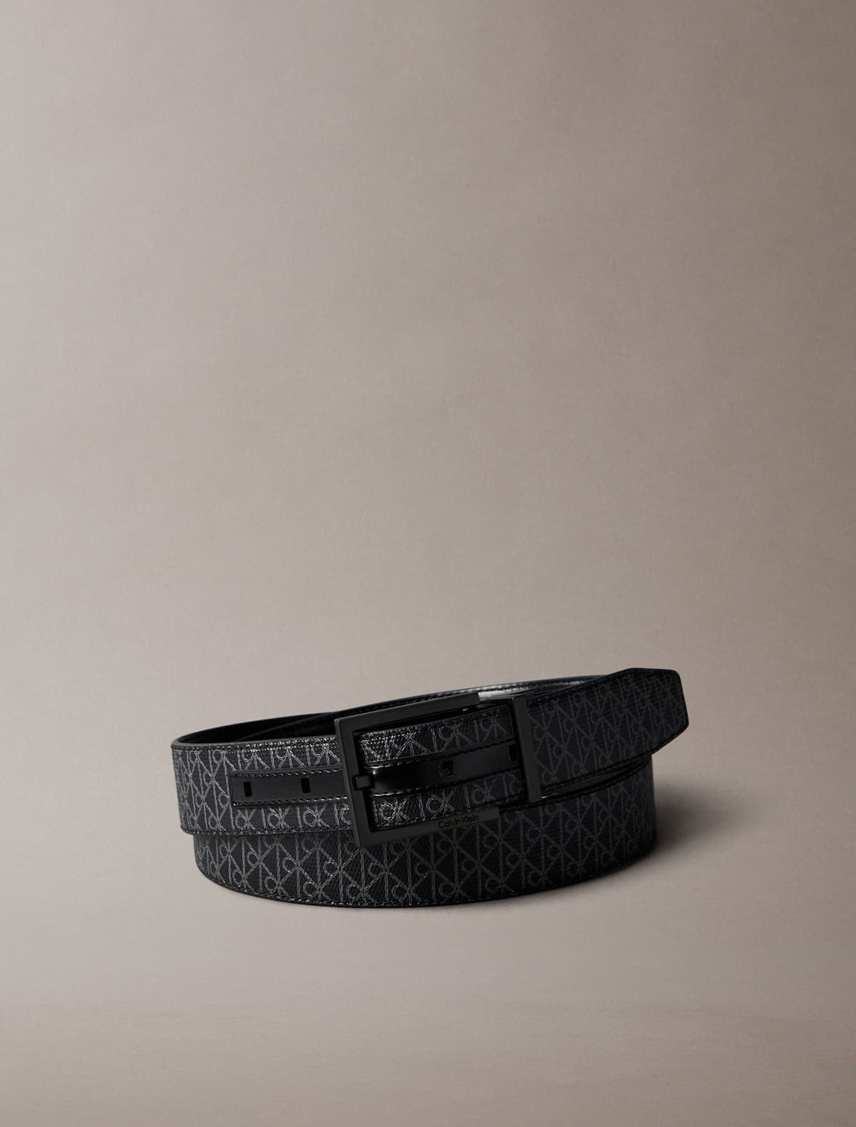Synthetikgürtel CALVIN KLEIN JEANS "SQUARE BUCKLE 32MM REV", Herren, Gr. 115, schwarz, Web, Kunstfaser, gemustert, mehrfarbig, Gürtel Synthetikgürtel, Grössenverstellbar schwarz 115