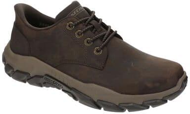 Skechers USA Santoro-Reeve (Men's) Casual in Cocoa, Size 7.5 M, Leather/Memory Foam