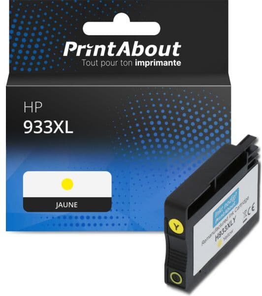 Cartouche PrintAbout compatible pour HP 933XL (CN056AE) - Jaune - Grande capacité