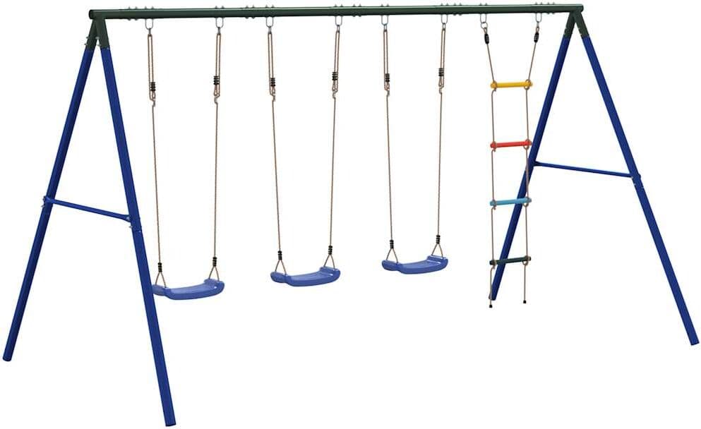 vidaXL Ensemble de balançoire d'extérieur avec balançoires et échelle