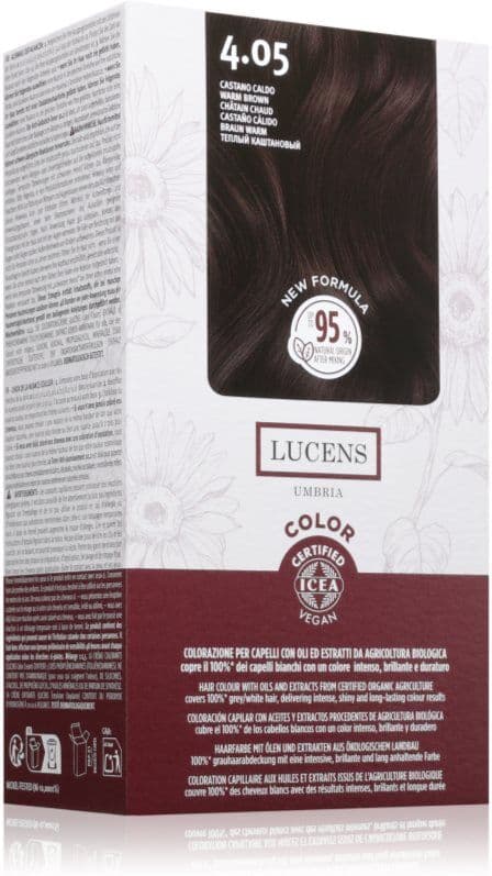 Kemon Group Lucens Umbria coloration cheveux teinte 4.05 Castano Caldo 100 ml
