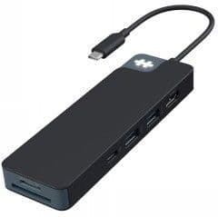 Hyper hyperdrive flex 8 port usb-c hub, 100w pd pass-through, black