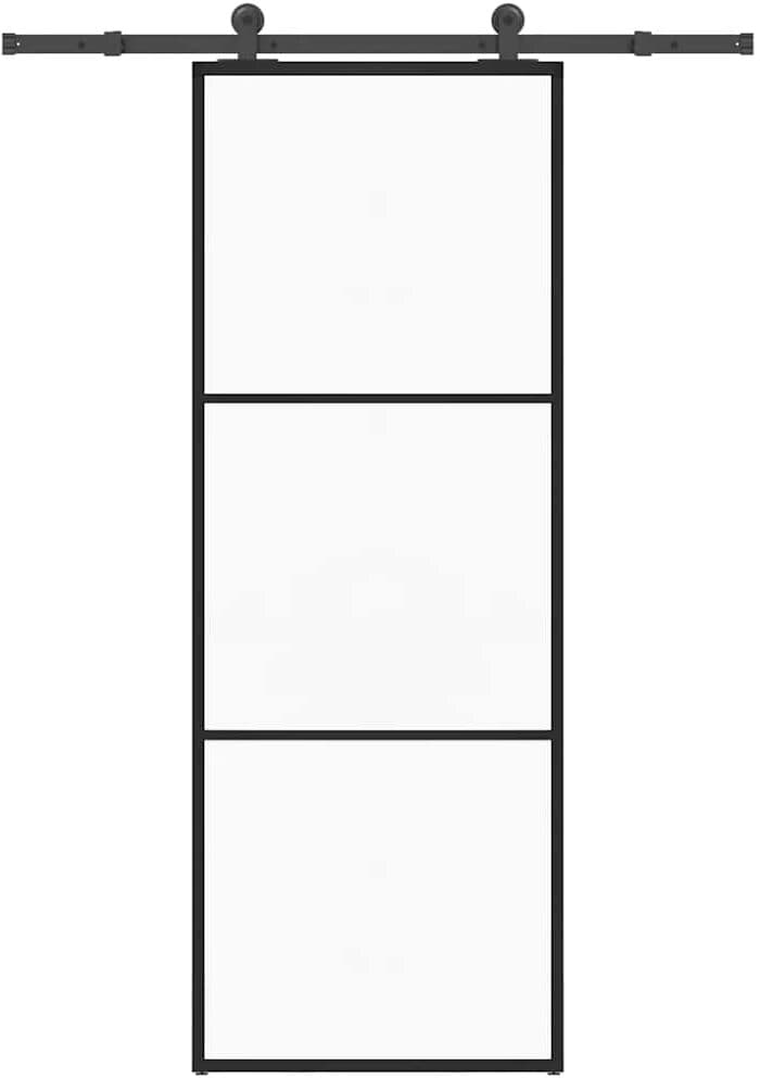 vidaXL Porte coulissante avec kit de quincaillerie 76x205 cm Verre ESG