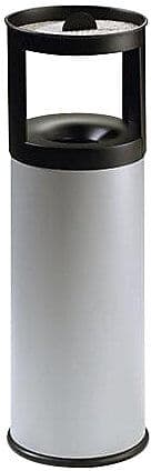 kaiserkraft Sicherheits-Kombiascher, flammverlöschend, Stahlblech, Volumen 25 l, HxØ 800 x 250 mm, grau