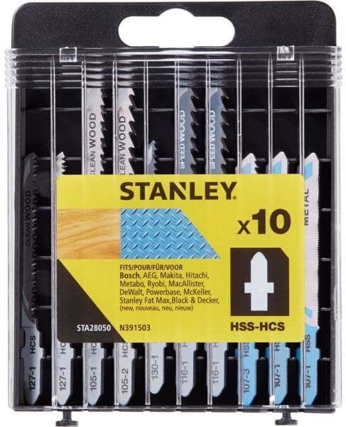 Stanley Stiksavklingesæt Til Træ Og Metal, 10 Stk.