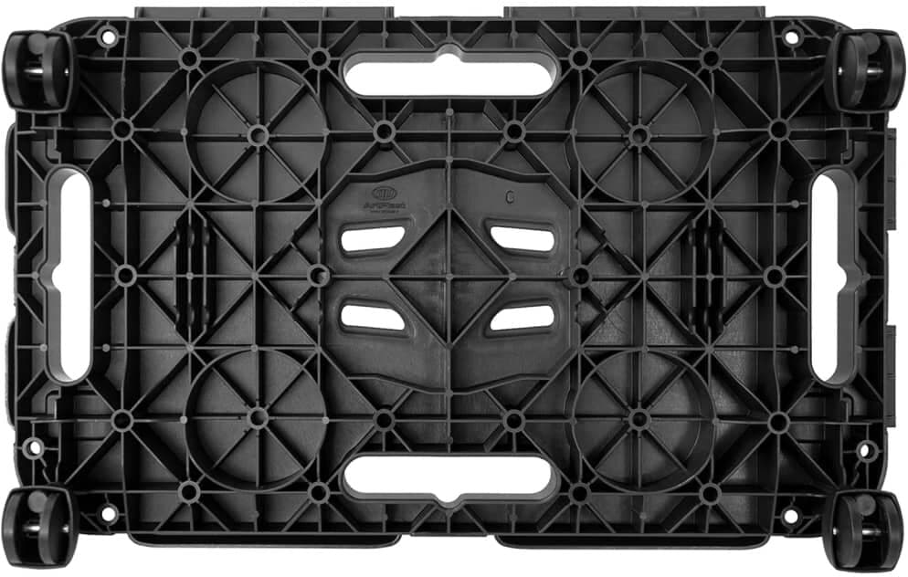 vidaXL Chariots de transport 2 pcs noir polypropylène 200 kg
