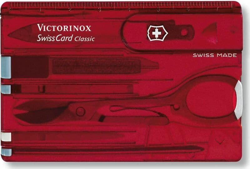 Victorinox Classic Swisscard Κάρτα Πολυεργαλείο Κόκκινη σε Θήκη V-0.71 00.T