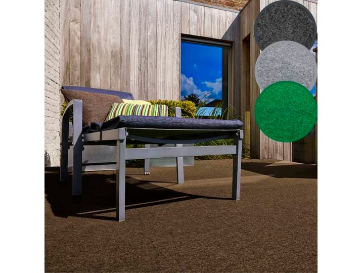 Andiamo Edinburgh, Gesamthöhe ca. 4 mm rechteckig aus Nadelfilz, mit Drainagenoppen, für Balkon, Terasse, Wintergarten