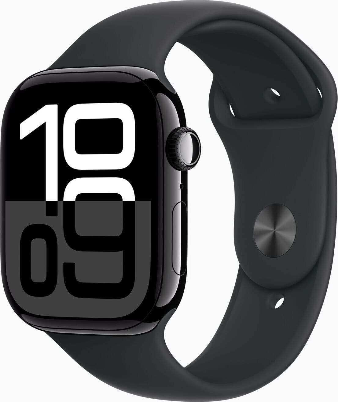 Apple Watch Series 10 Aluminium 46 mm (2024)   GPS   Diamantsvart   Sportarmband S/M   Svart