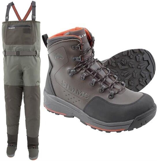 Simms Freestone Waders Sæt, Gummi Støvle 42