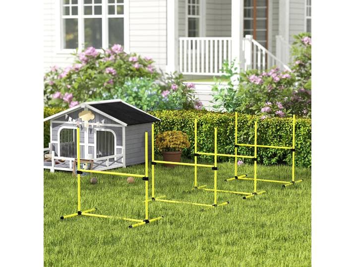 PawHut Agility Chiens 4 Obstacles avec Sac de Transport