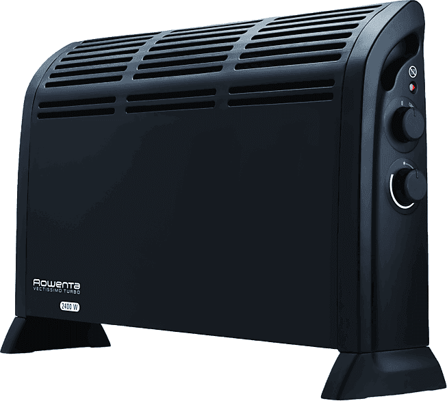 Convector - Rowenta Vectissimo CO3030, 2400 W, 25 m², 2 Velocidades, Temperatura Ajustable, Calentamiento Rápido, Anticongelante, Silencioso, Negro