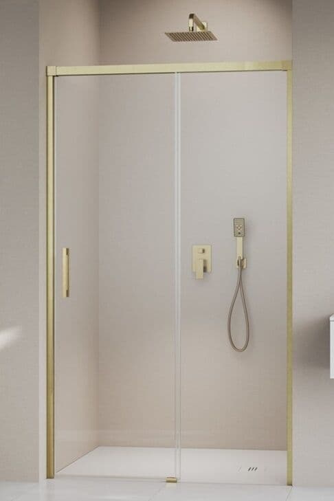 Radaway Idea 8 Dwj Brushed Gold drzwi wnękowe 100cm prawe szczotkowane złoto 10330520-99-01R/10350453-01-01