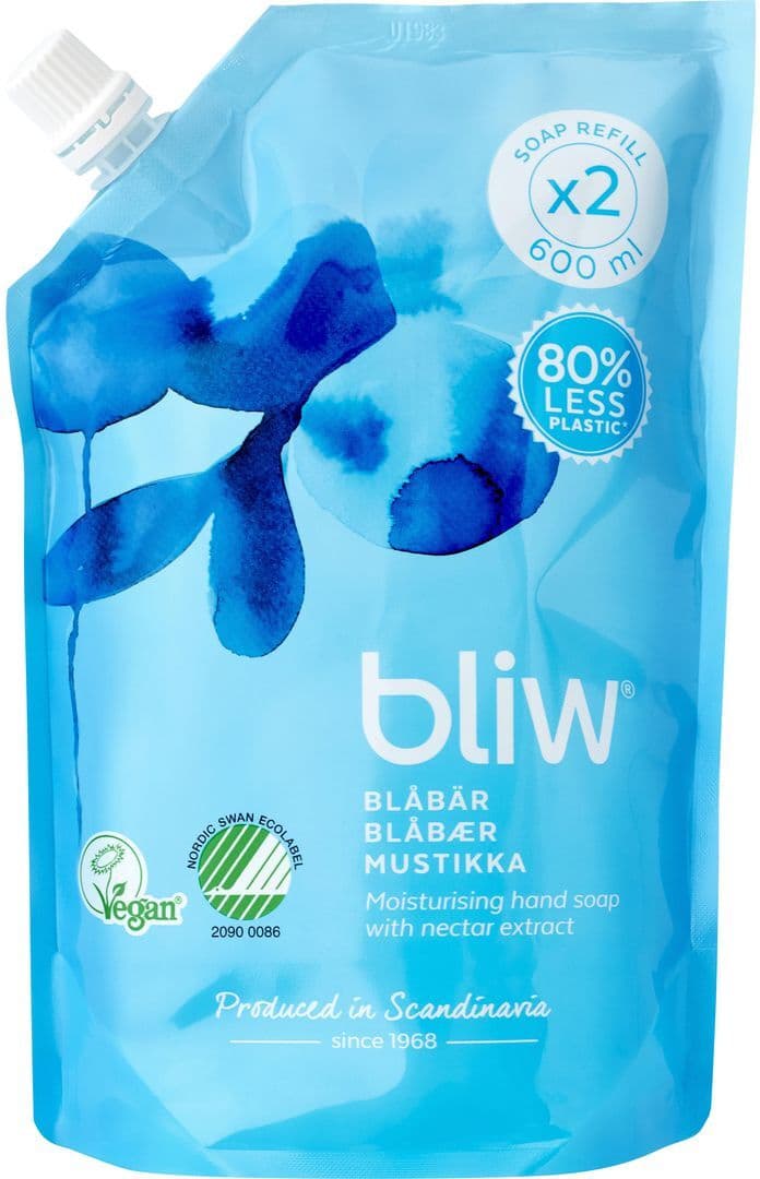 BLIW Tvål Blåbär refill 600ml