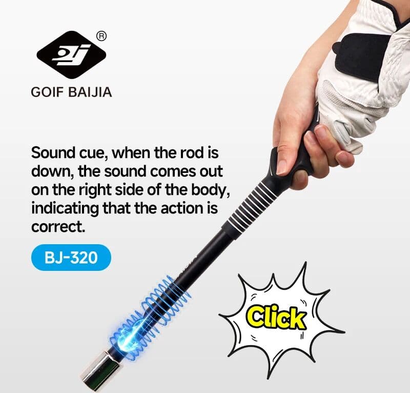 NONE Golf Mini Impact Bat; Golf Physical Acoustics Trainer; Quick Swing Correction; Improve Accuracy of Ball Strike
