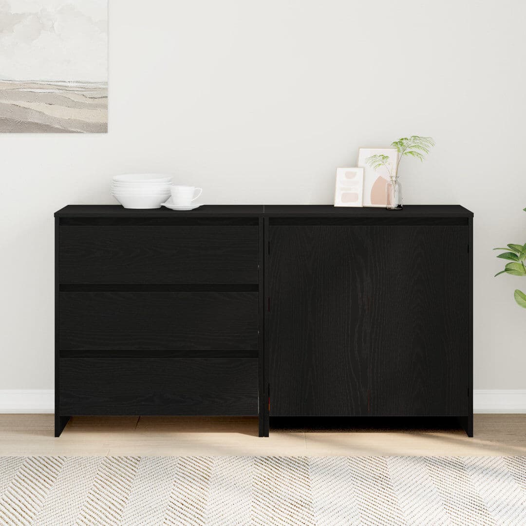 Latitude Run 70cm Sideboard Black 75cm H X 70cm W X 41cm D