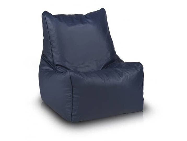 Pouf Solid siège souple en similicuir pouf rembourré ergonomique double fermeture anti-perte facile à nettoyer Bleu E11 M