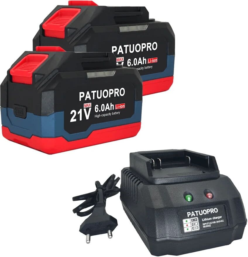 PATUOPRO 18V 21V 2.0 4.0 6.0Ah Rechargeable Lithium Battery For Makita 18V Power Tools Cordless Wrench Saw Drill Grinder Blower