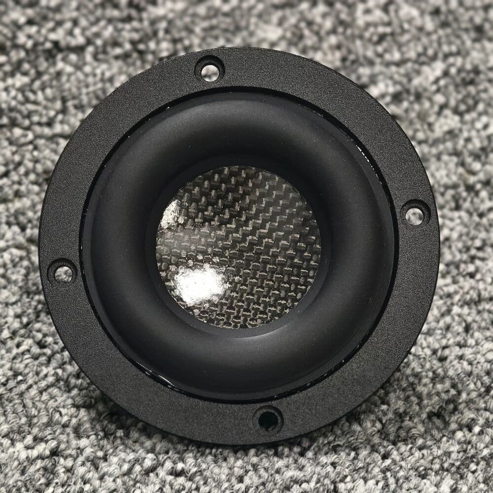 NONE 3.5 Inch Carbon Fiber Passive Radiator with Thick Surround, DIY Speaker Bass Booster Diaphragm for Deep Bass Enhancement