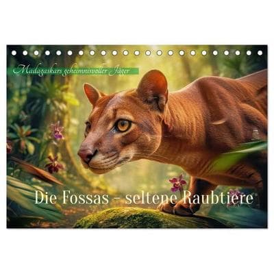 Die Fossas - seltene Raubtiere (Tischkalender 2027 DIN A5 quer), CALVENDO Monatskalender