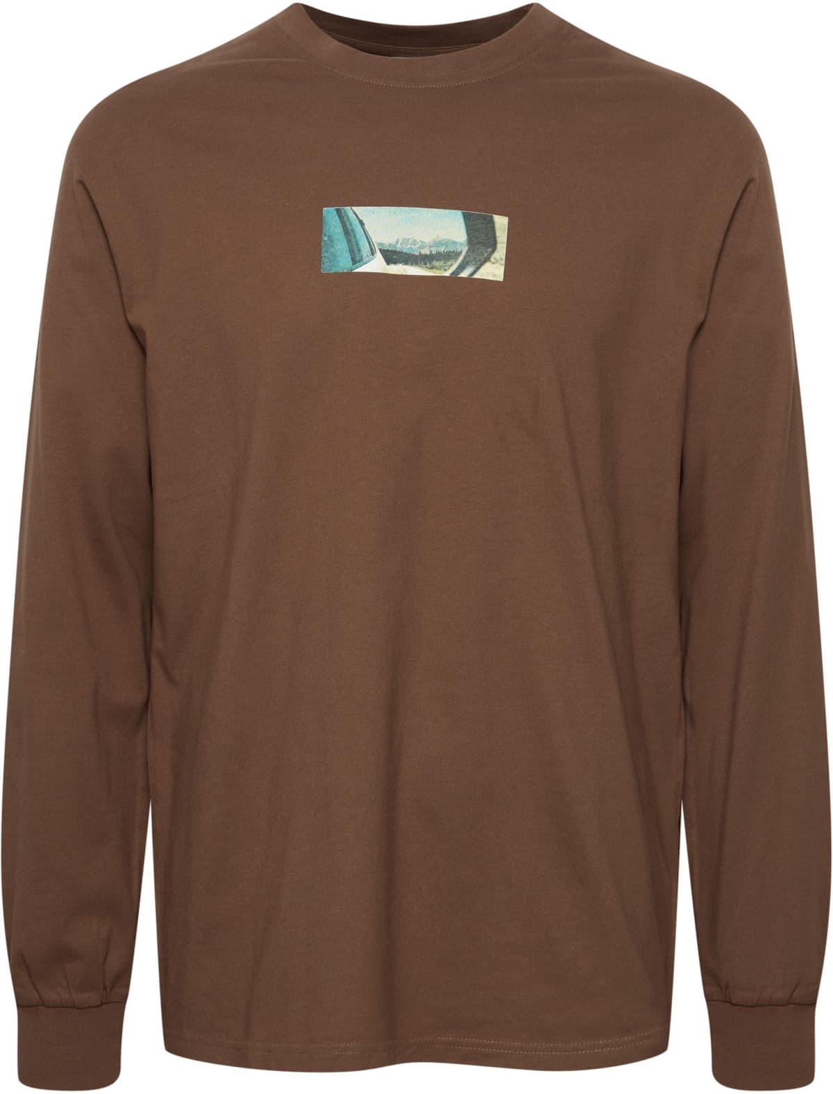 !solid Langarmshirt SOLID "Langarmshirt SDHammou", Herren, Gr. XL, braun (rain drum), Obermaterial: 100% Baumwolle CO., Shirts Langarmshirt