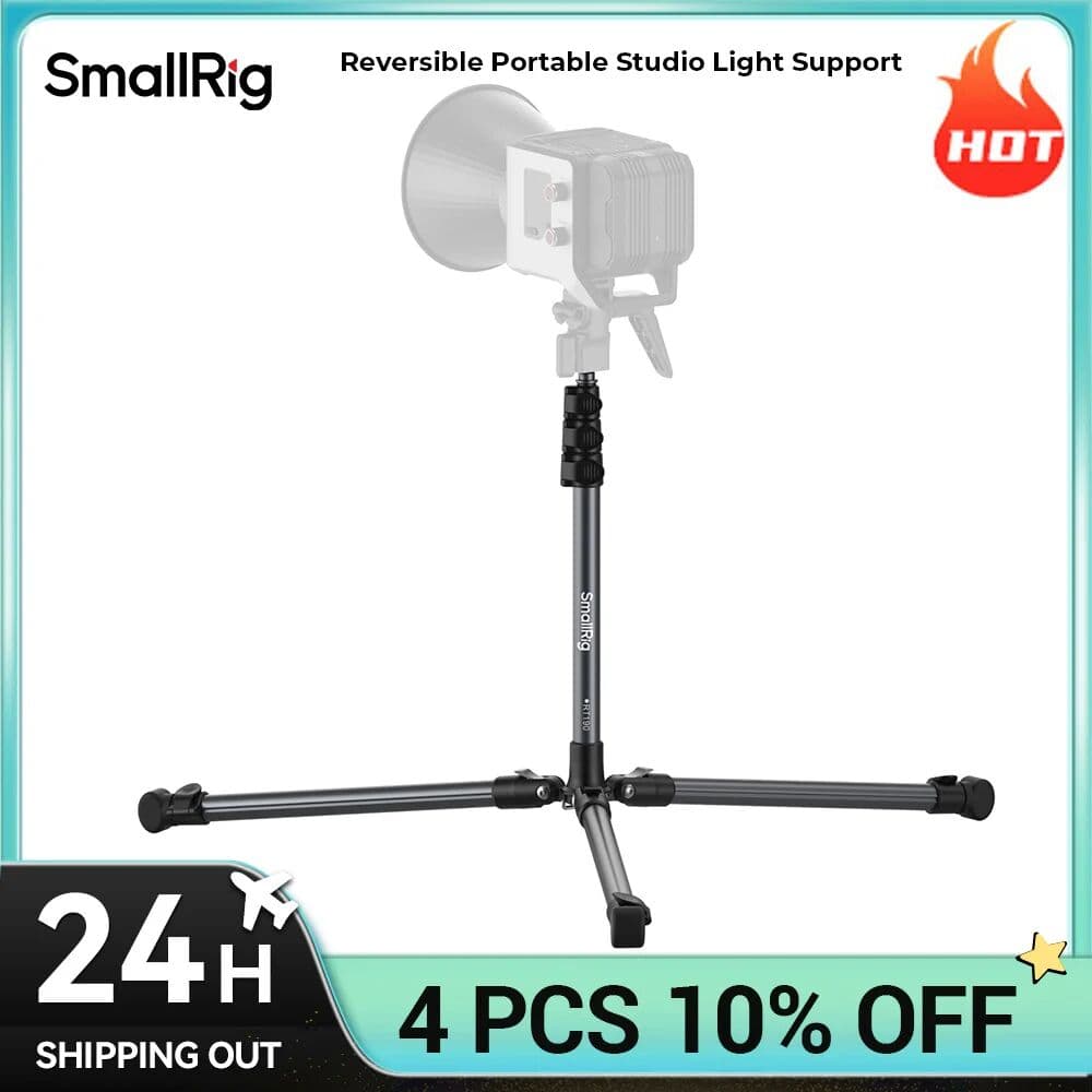 Smallrig RT190 Reversible Portable Studio Light Support Supports Speedlights,Continuous Lights, Ring Lights, LED Video Lights