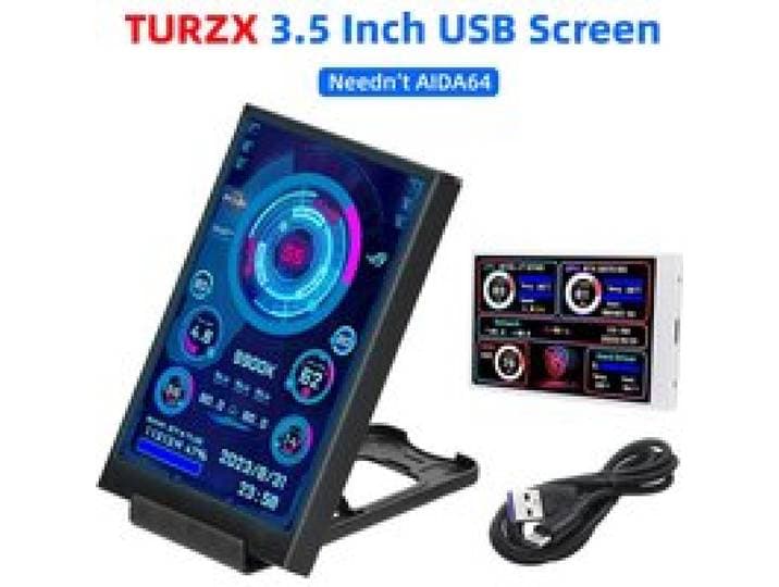 3,5 inch IPS Type C secundair scherm voor computer CPU GPU RAM HDD-scherm 320 * 480 USB LCD-monitor vrij AIDA64 Windows 10 11