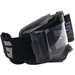 Shot, Motorradhelm Zubehör, IRIS 2.0 TECH Brille mit Roll-off matt schwarz-Glas silber versp.
