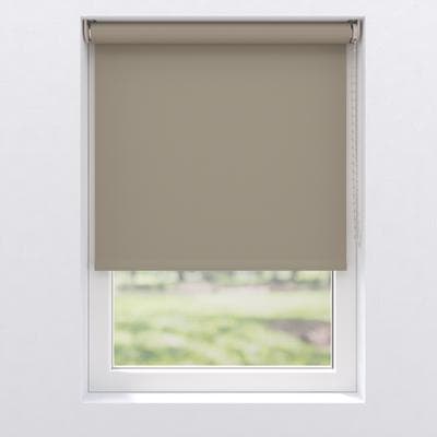 Verdunklungsrollo MY HOME "Bern", beige (taupe, beige), B:115cm H:190cm, Polyester, Rollos, Verdunklungsrollo, Klemmfix