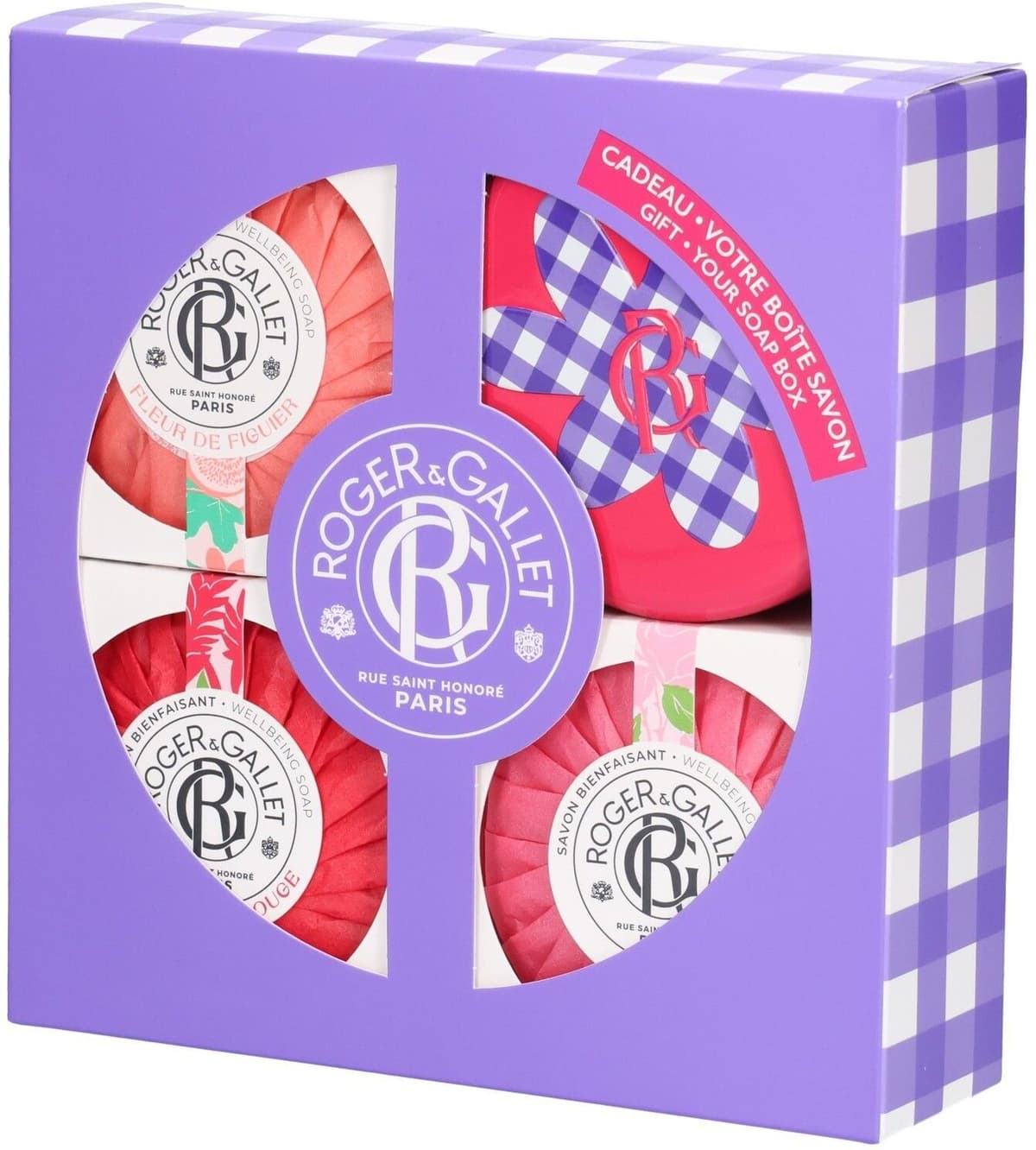 Gallet R&G Set Seifen Fl.de Fig./Ging.Rouge/Rose+Dose 26 1 St Kombipackung